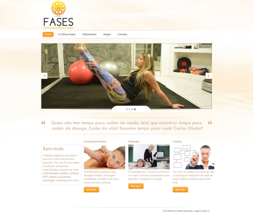 Criação de sites para Médicos Clinica Fases Estética