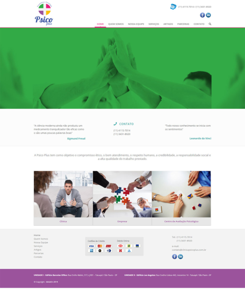 Criação de sites para Médicos Psicoplus