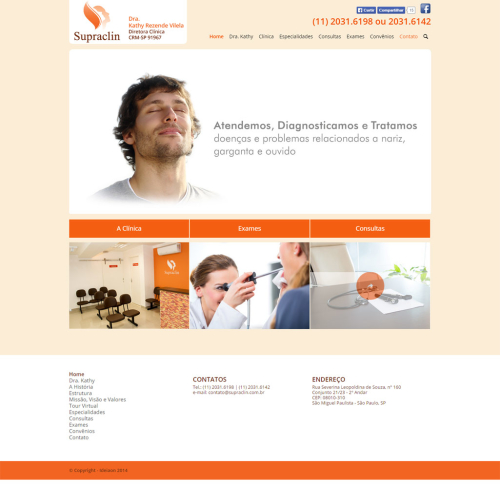 Criação de sites para Médicos Supraclin
